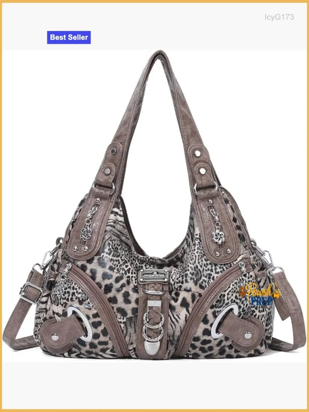 Vintage Large Hobo Purse with Shoulder Strap Faux Leather